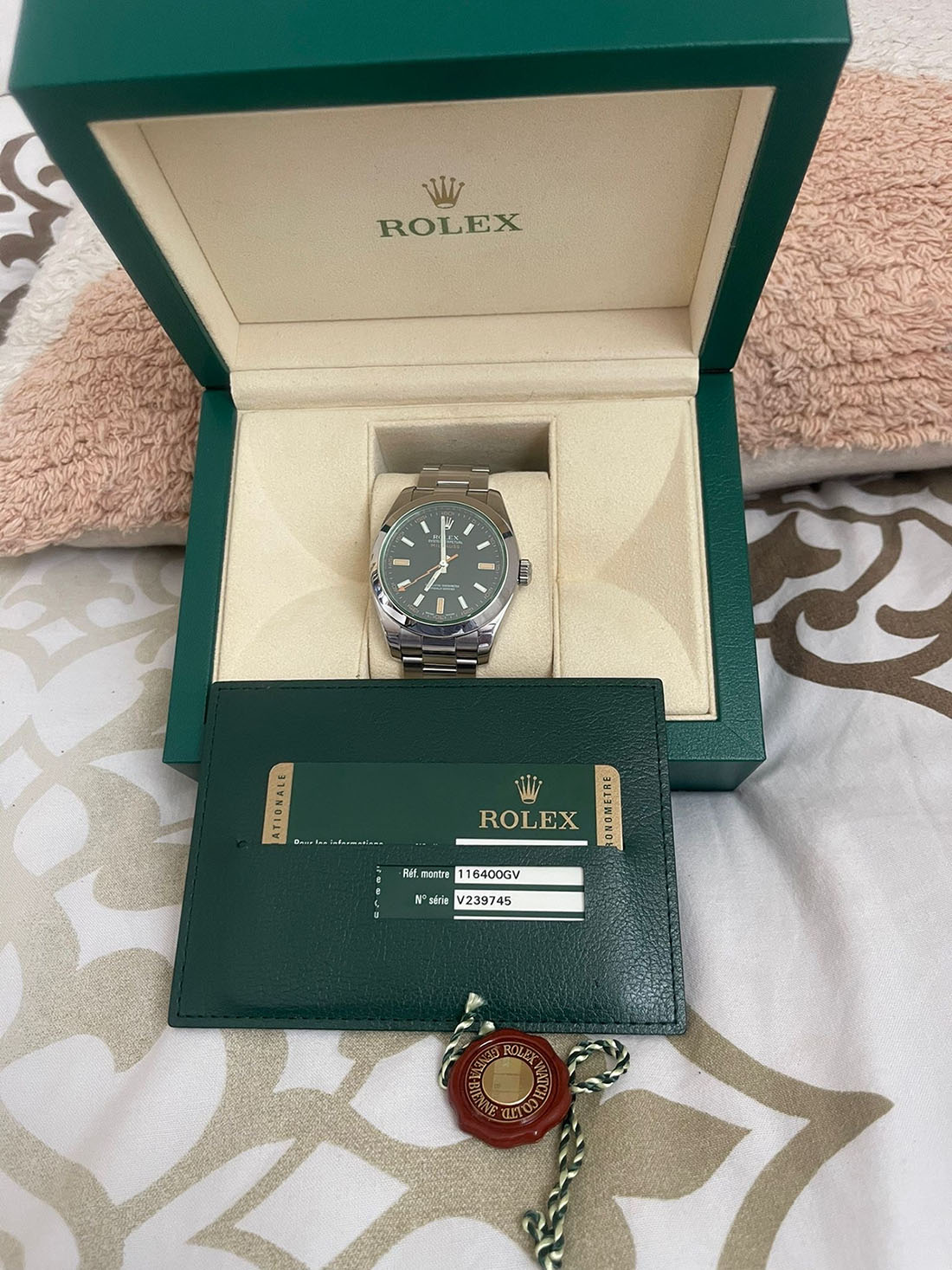 Rolex, milgauss referencia: 116400GV, full set con caja y documentos, año 2014